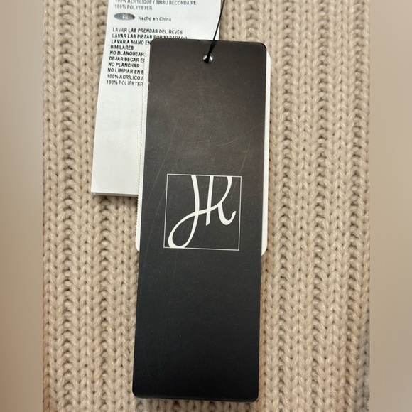 JOSEPH RIBKOFF NWT Open Knit Cardigan, Faux Fur Collar, Suede-Like - Picture 5 of 12